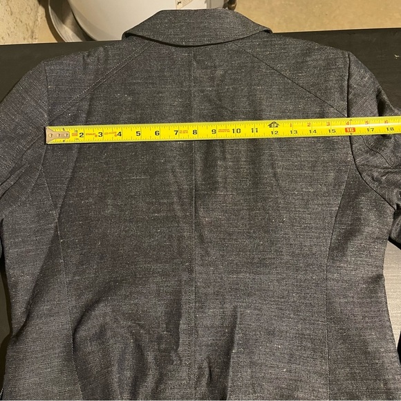 Ann Taylor LOFT Chambray One Button Blazer Jacket Blue Linen Blend NWT Size 10 - Picture 14 of 14